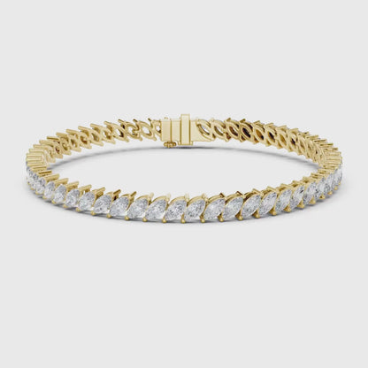 3 Tone Moissanite Diamond Bracelet For Her