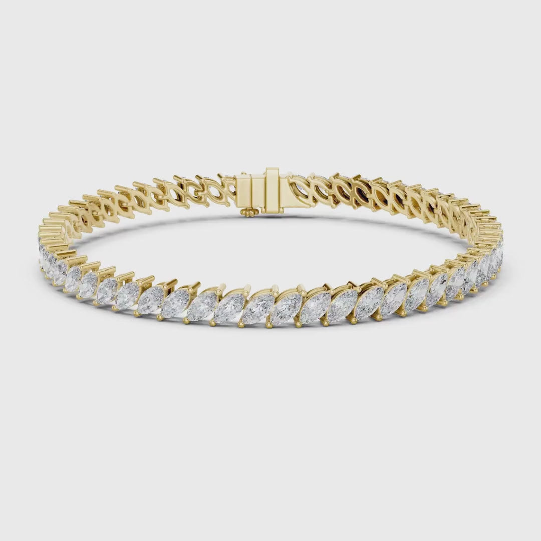 3 Tone Moissanite Diamond Bracelet For Her