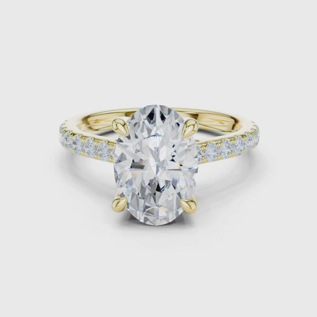 3 tone moissanite diamond ring for her