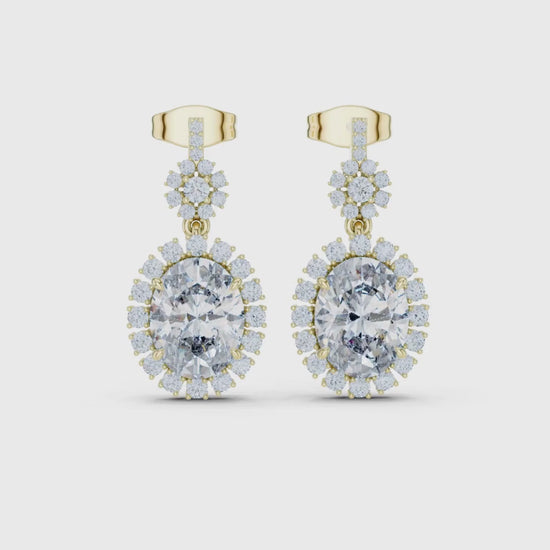 3 Tone Moissanite Diamond Earing For Her