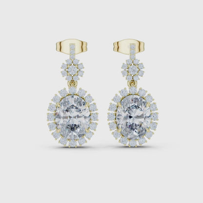 3 Tone Moissanite Diamond Earing For Her