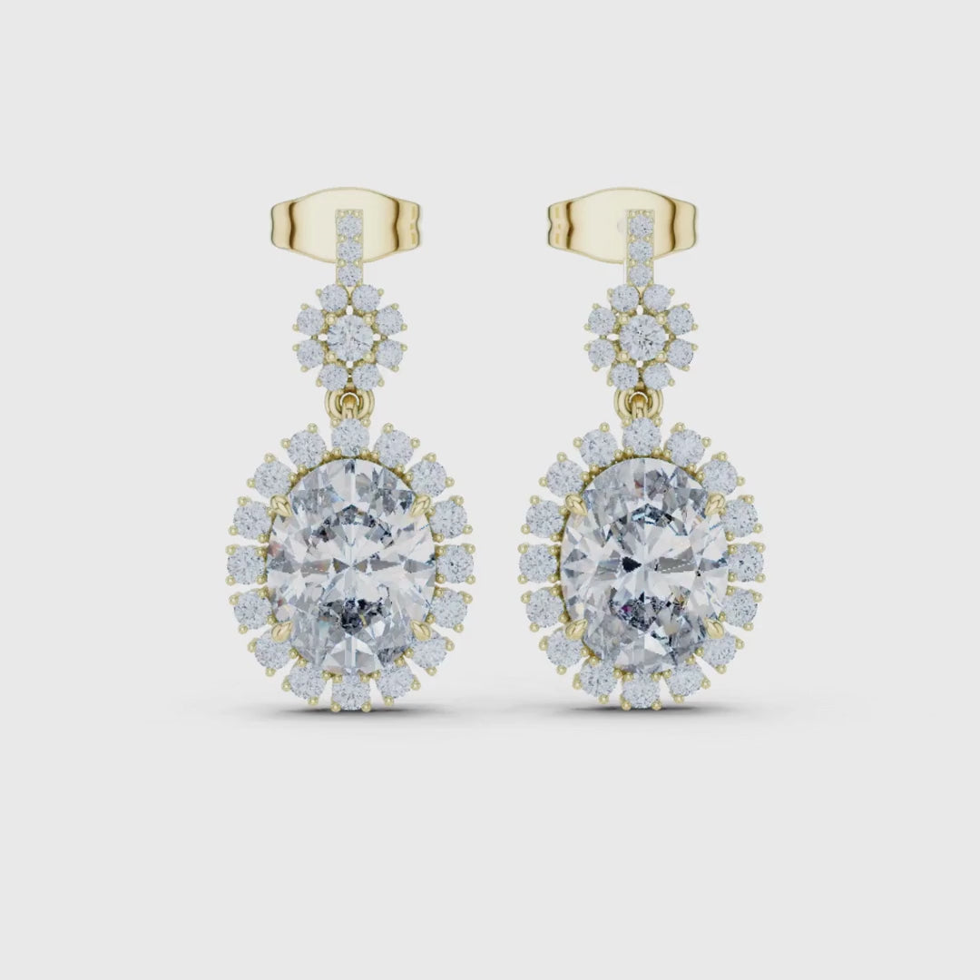 3 Tone Moissanite Diamond Earing For Her