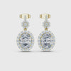 3 Tone Moissanite Diamond Earing For Her