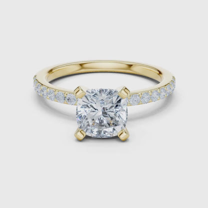 3 tone moissanite diamond ring for her