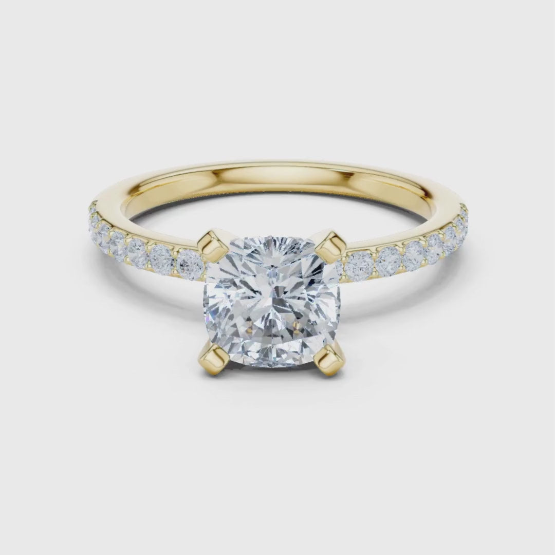 3 tone moissanite diamond ring for her