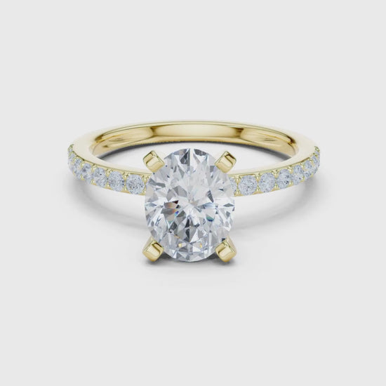 3tone moissanite diamond ring for her