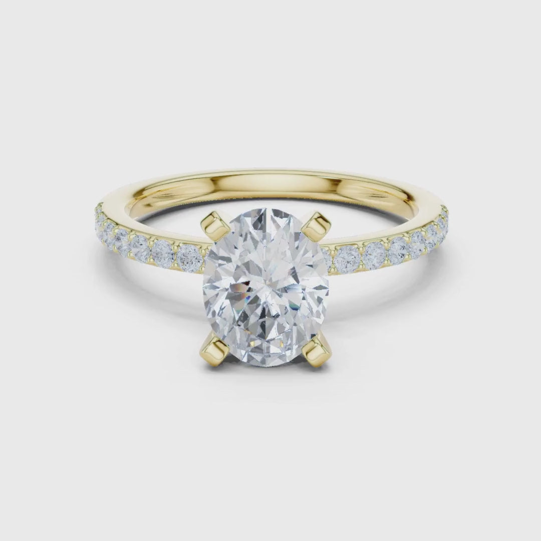 3tone moissanite diamond ring for her