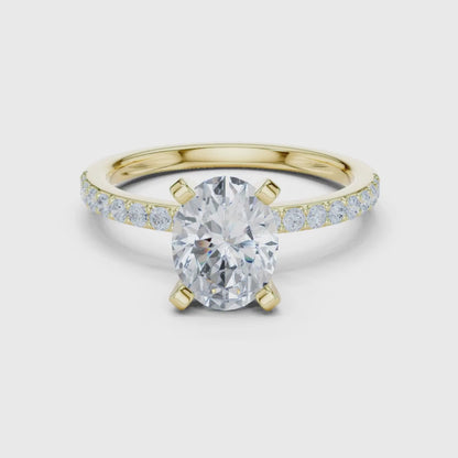 3tone moissanite diamond ring for her