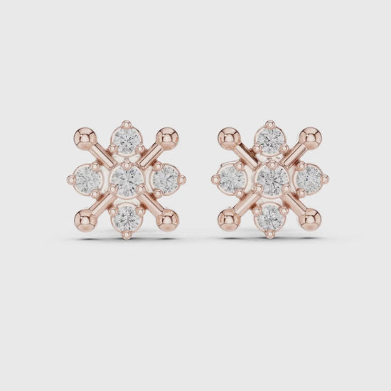 3 Tone Moissanite Diamond Earing For Her