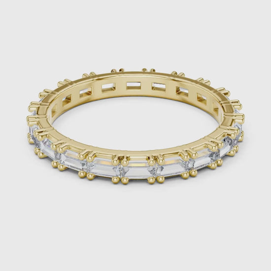 3 tone moissanite diamond ring for her