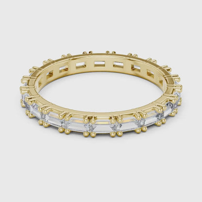 3 tone moissanite diamond ring for her