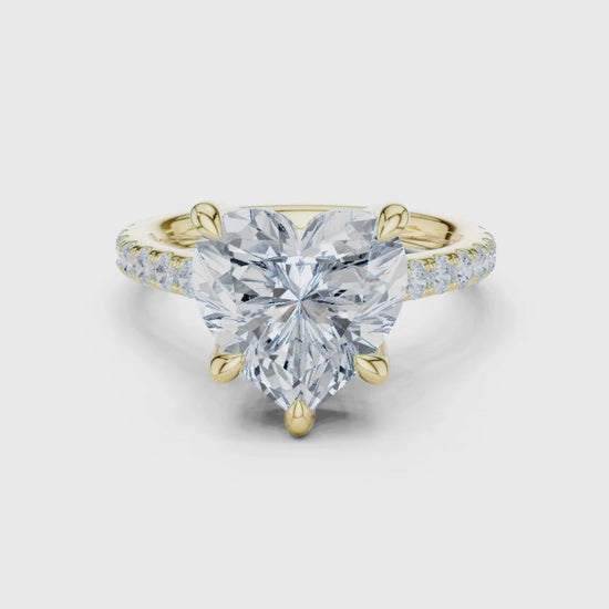 3 tone moissanite diamond ring for her