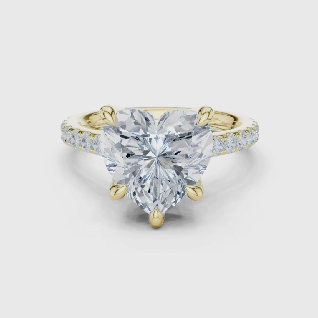 3 tone moissanite diamond ring for her