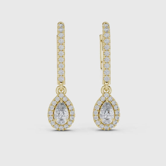 3 Tone Moissanite Diamond Earing For Her