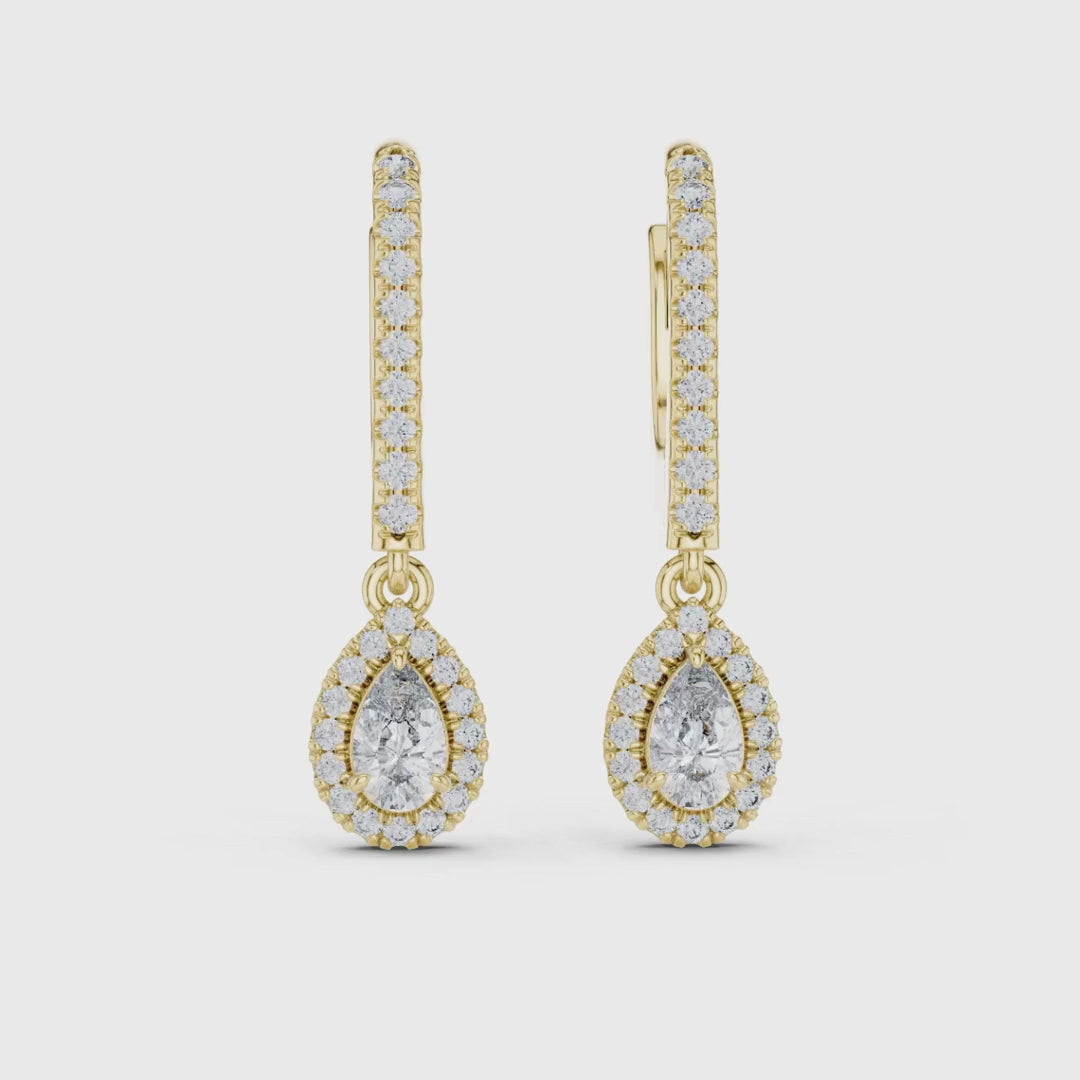 3 Tone Moissanite Diamond Earing For Her