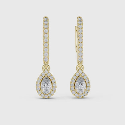 3 Tone Moissanite Diamond Earing For Her