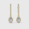 3 Tone Moissanite Diamond Earing For Her