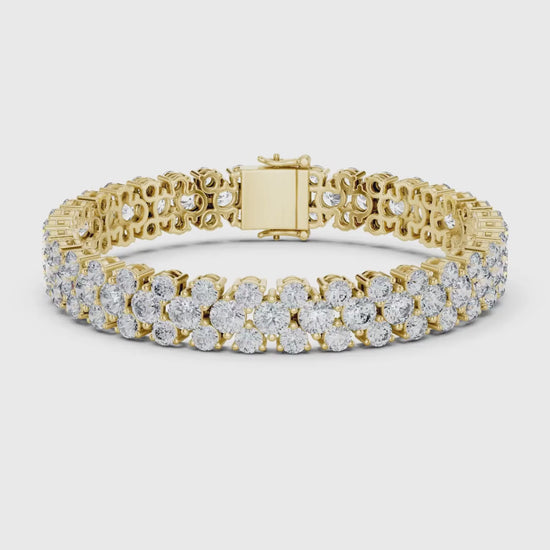 3 Tone Moissanite Diamond Bracelet For Her