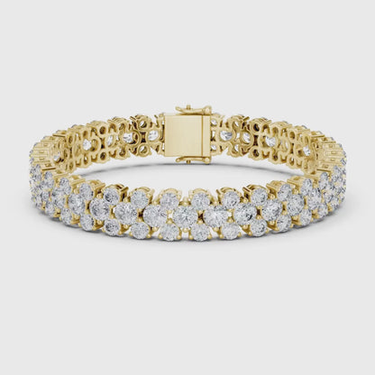 3 Tone Moissanite Diamond Bracelet For Her