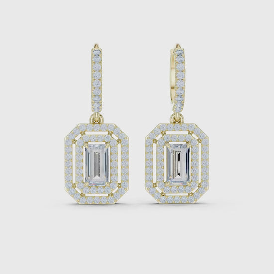 3 Tone Moissanite Diamond Earing For Her