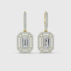 3 Tone Moissanite Diamond Earing For Her