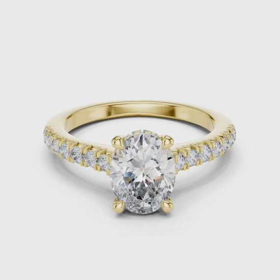 3 tone moissanite diamond ring for her