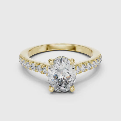 3 tone moissanite diamond ring for her