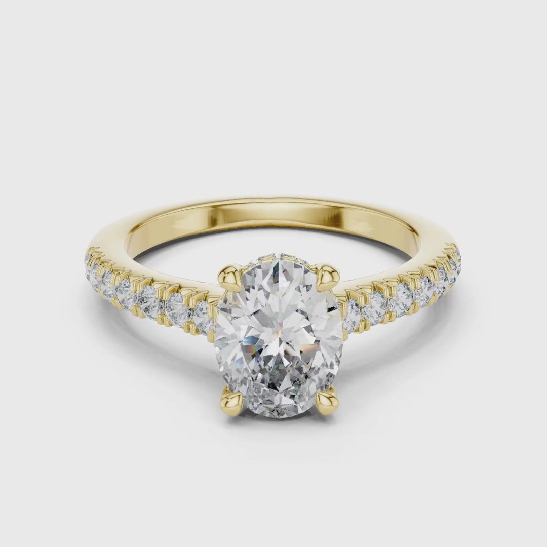 3 tone moissanite diamond ring for her