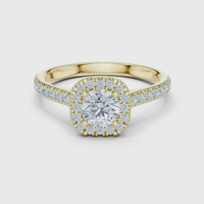 3 tone moissanite diamond ring for her
