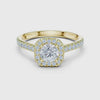 3 tone moissanite diamond ring for her