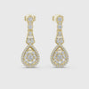 3 Tone Moissanite Diamond Earing For Her