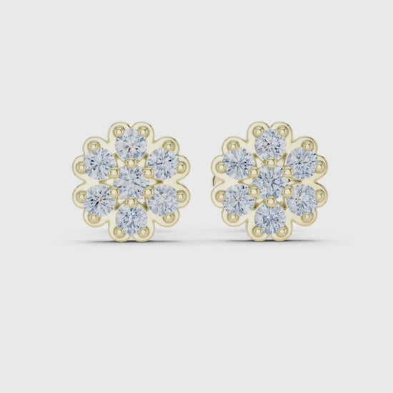 3 Tone Moissanite Diamond Earing Fe Her
