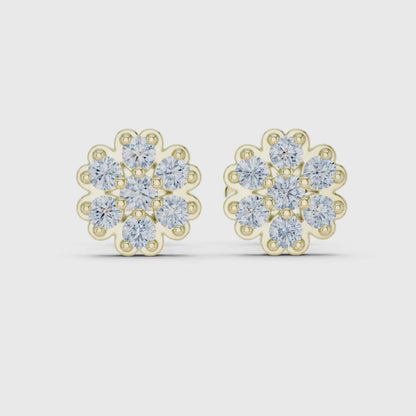 3 Tone Moissanite Diamond Earing Fe Her