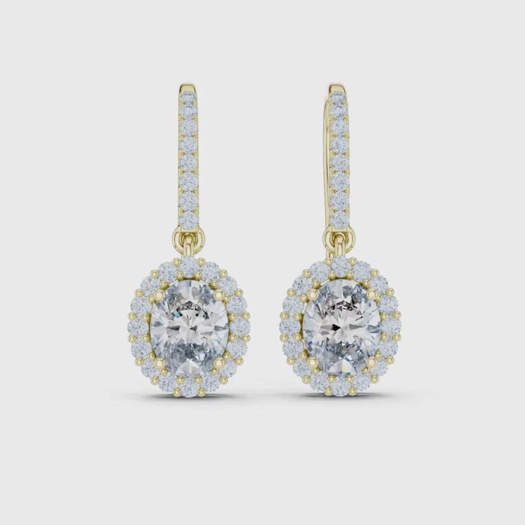 3 Tone Moissanite Diamond Earing For Her