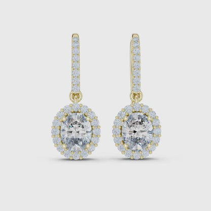 3 Tone Moissanite Diamond Earing For Her