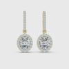 3 Tone Moissanite Diamond Earing For Her