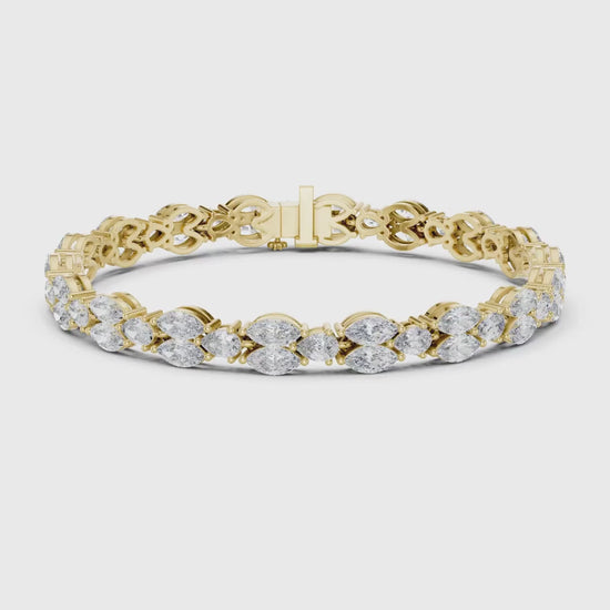 3 Tone Moissanite Diamond Bracelet For Her