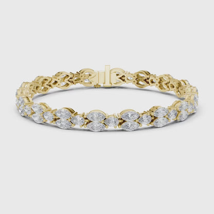 3 Tone Moissanite Diamond Bracelet For Her