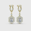 3 Tone Moissanite Diamond Earing For Her
