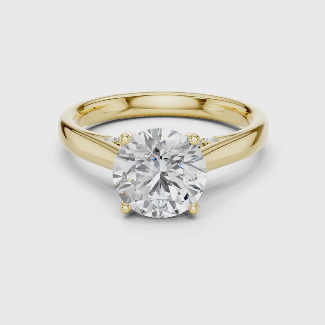 3 tone moissanite diamond ring for her