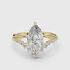 3 tone moissanite diamond ring for her