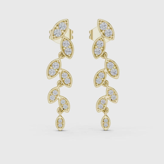 3 Tone Moissanite Diamond Earing For Her