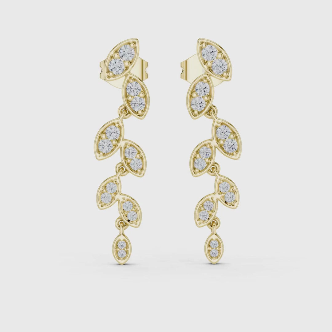 3 Tone Moissanite Diamond Earing For Her