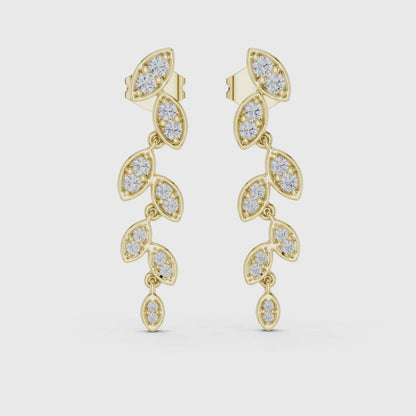 3 Tone Moissanite Diamond Earing For Her