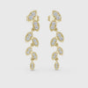3 Tone Moissanite Diamond Earing For Her