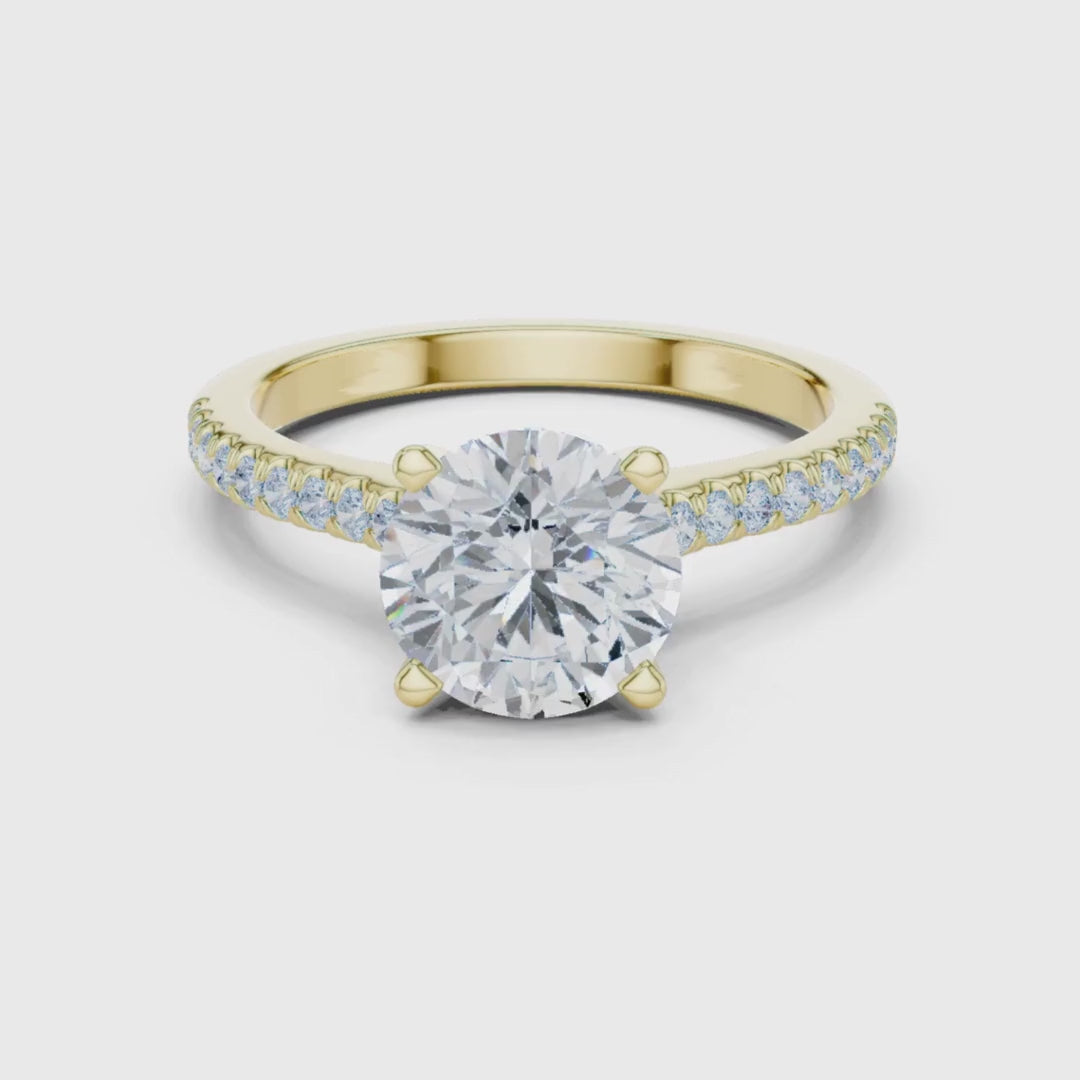 3 tone moissanite diamond ring for her