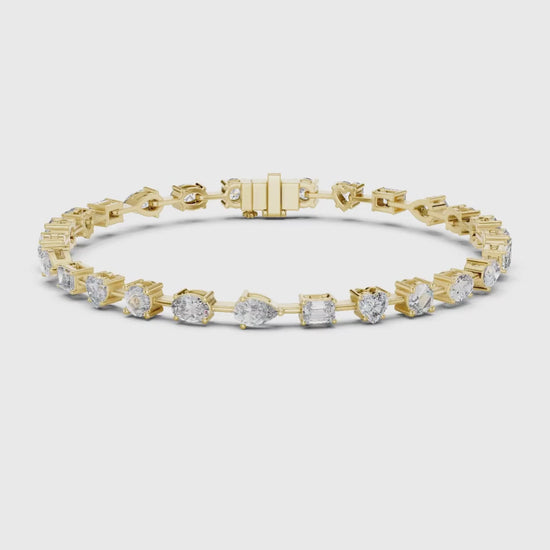 3 tone Diamond Bracelet For Her