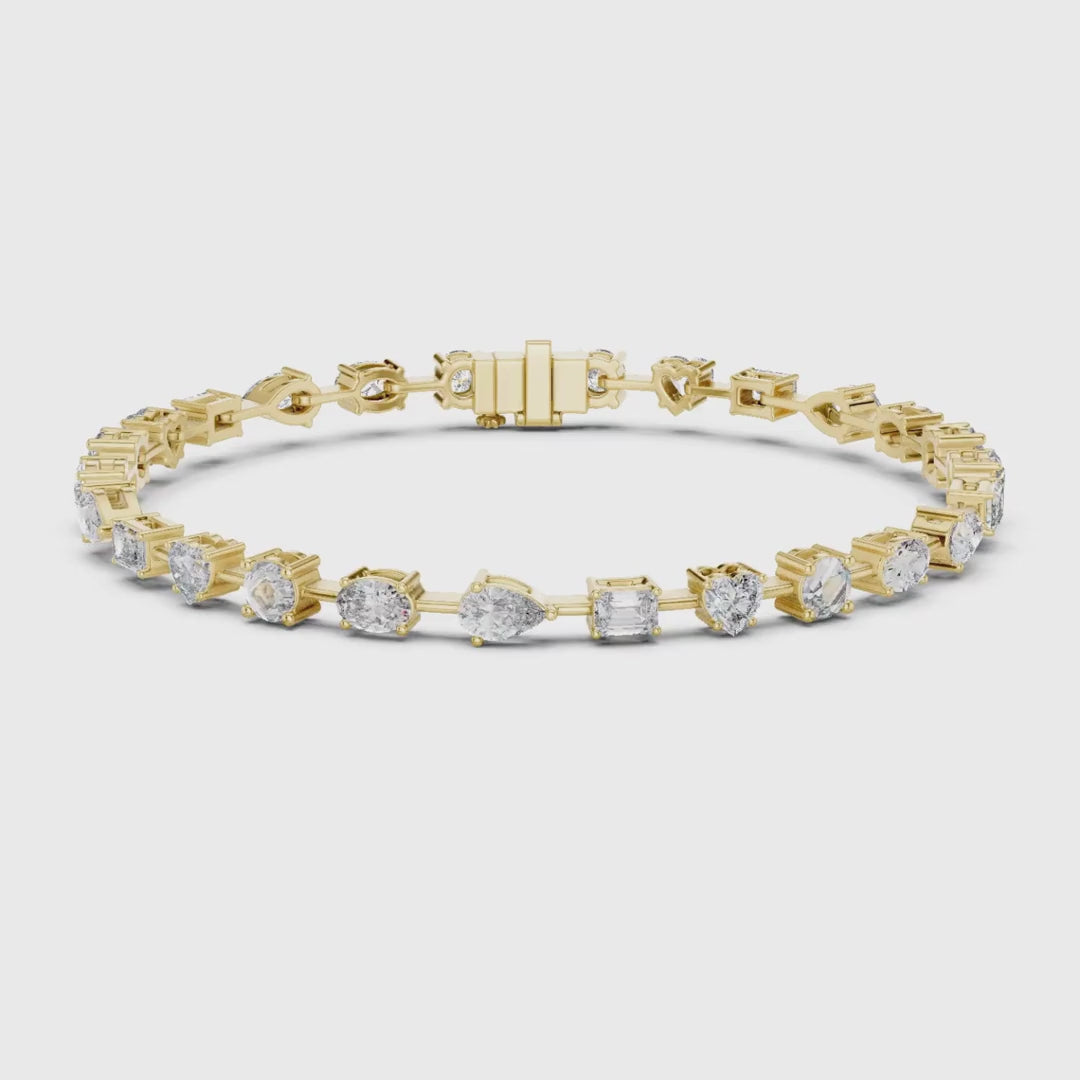 3 tone Diamond Bracelet For Her