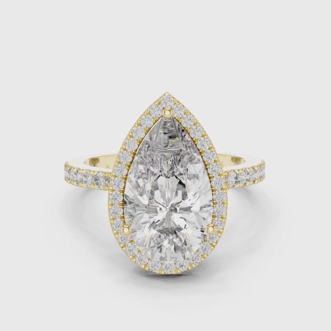 3 tone moissanite diamond ring for her