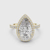 3 tone moissanite diamond ring for her